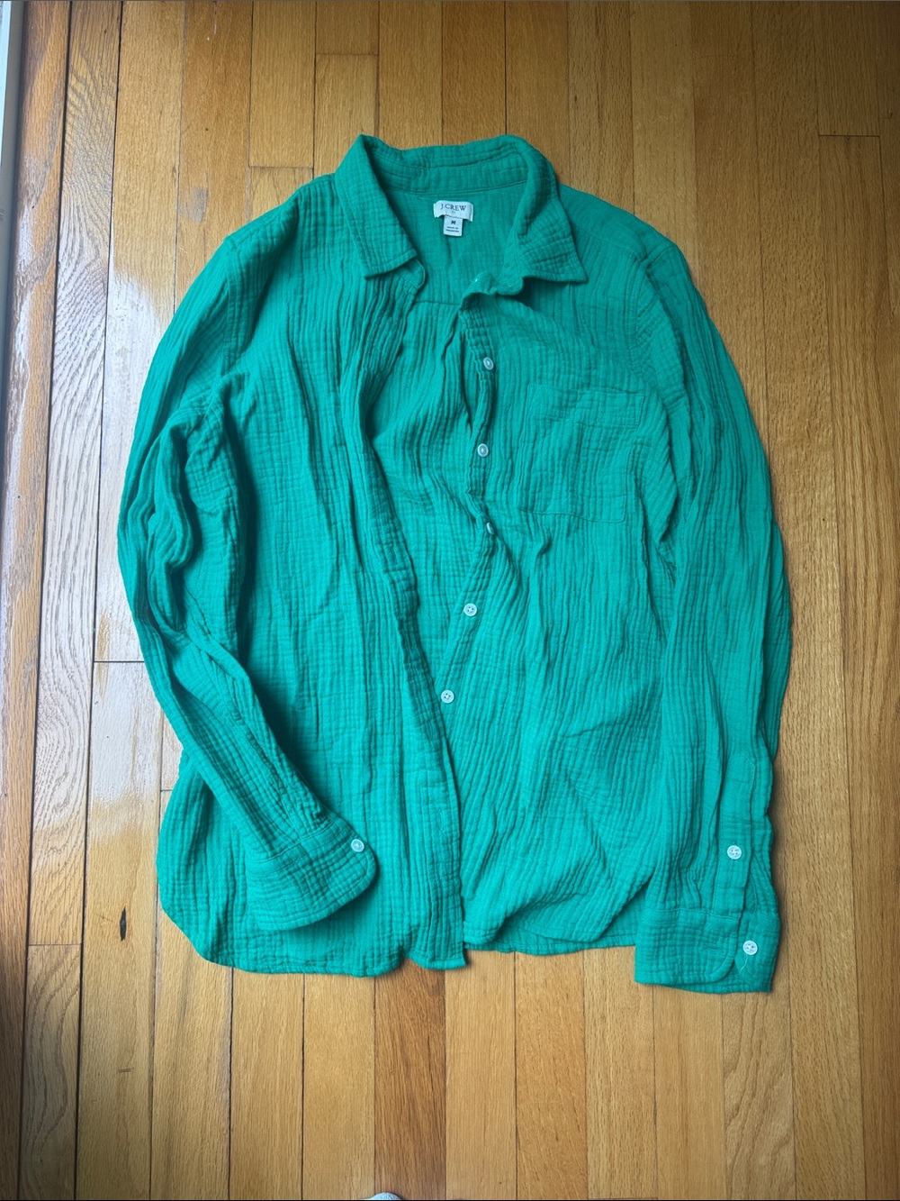 J. Crew Emerald Green Button-Up Shirt
